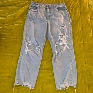 Abercrombie & Fitch ankle straight ultra high rise